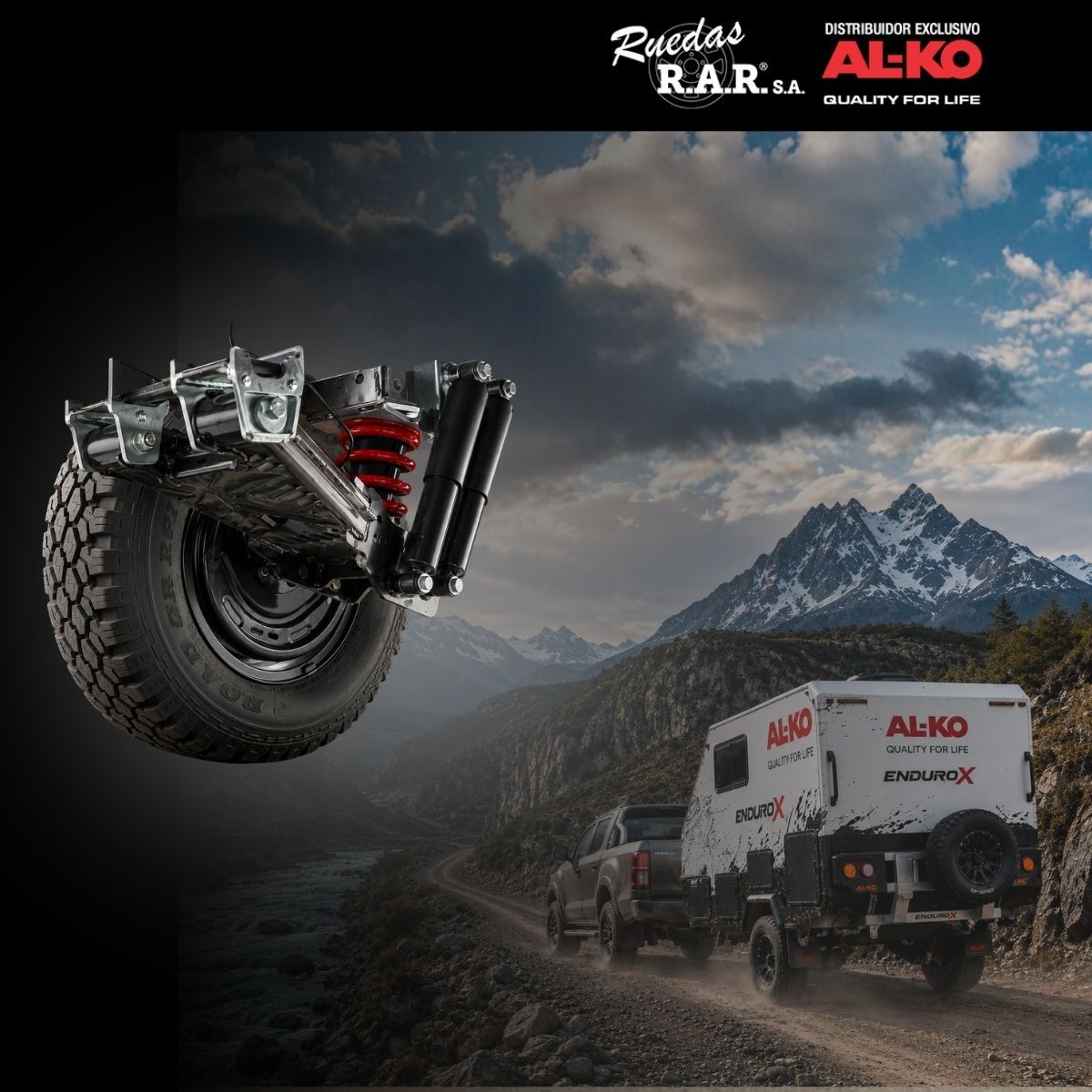 Trailer off-road con suspensión AL-KO ENDURO X